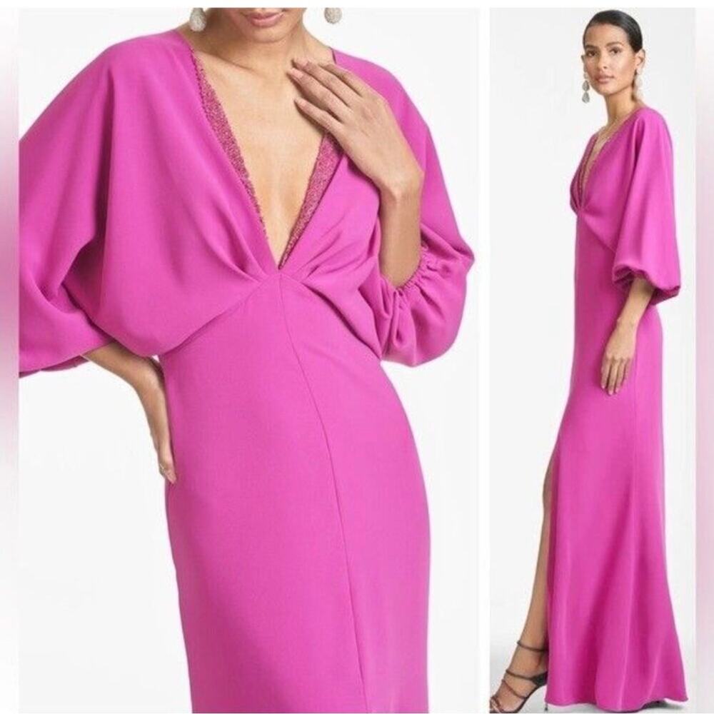 Sachin + Babi Gabby gown Magenta sz 4